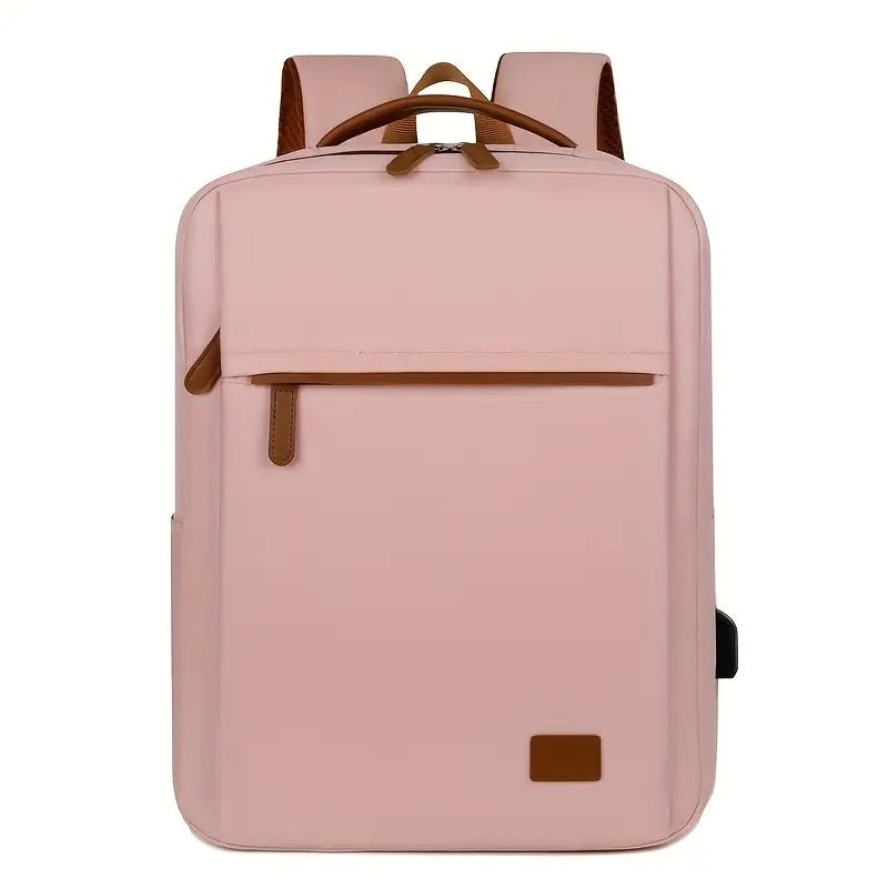 Backpack Oxford Cloth Business Computer Bag With Large Capacity, Strong And Wearable Student School Bag, Solid Color And Versatile Travel Backpack CJ