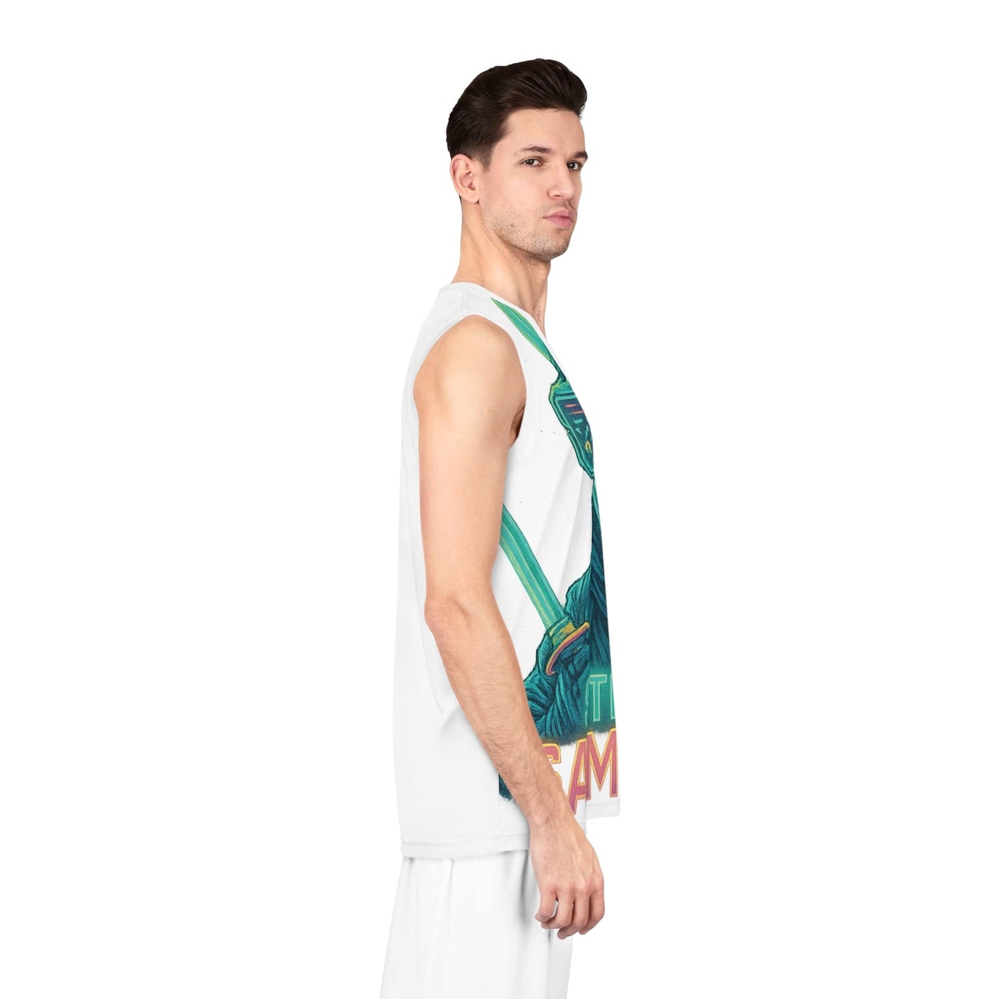 Street Samurai Basketball Jersey - AOP, Unique Sportswear Gift, Anime-Inspired Team Gear, Basketball Fan Apparel, Trendy Gym Wear - M/S TMC India