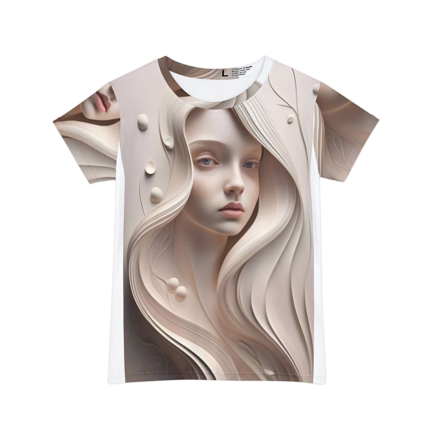 Elegant Abstract Art Women's Short Sleeve Shirt, Feminine Top, Boho Chic Tee, Casual Fashion, Art Inspired Apparel, Unique Gift