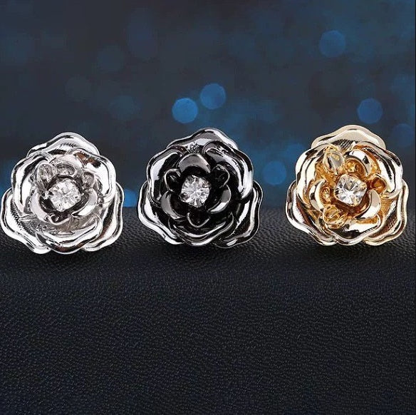 Retro Camellia Zircon Needle - M/S TMC India