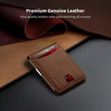 Wallet For Men Slim Bifold Leather Wallet With Money Clip RFID Blocking Minimalist Card Holder Front Pocket Mens Wallet CJ