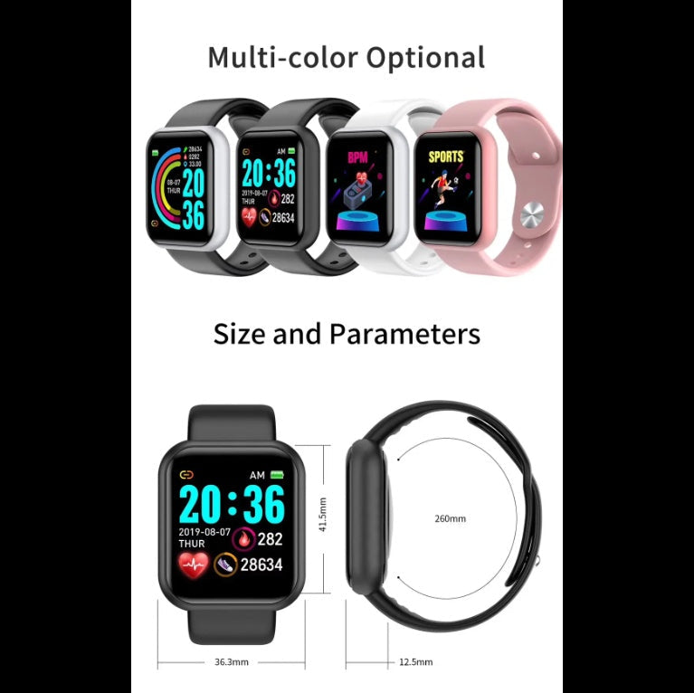 Y68 Smartwatch - Compact Design, Lightweight Construction, With Strapless Strap, Perfect For Everyday Wear Trendsi