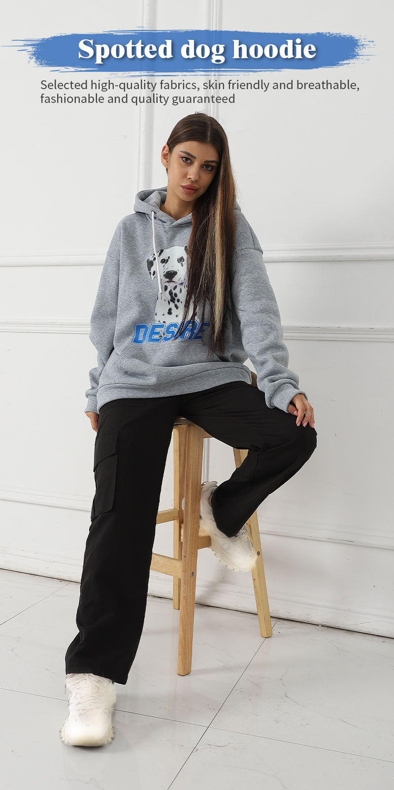 Women's Fashionable Casual Printed Long Sleeved Sweatshirt - M/S TMC India