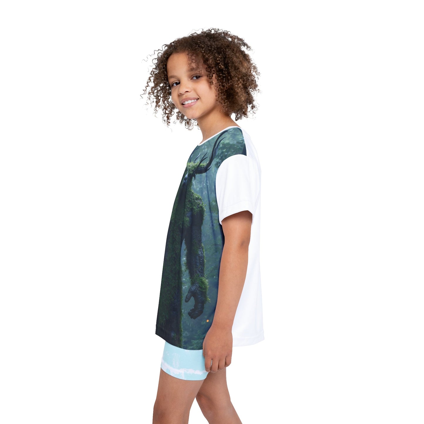 Kids Sports Jersey with Moss Creature Design, Fun Athletic Tee, Great for Parties, Outdoor Play, Birthday Gifts, Sports Events Printify
