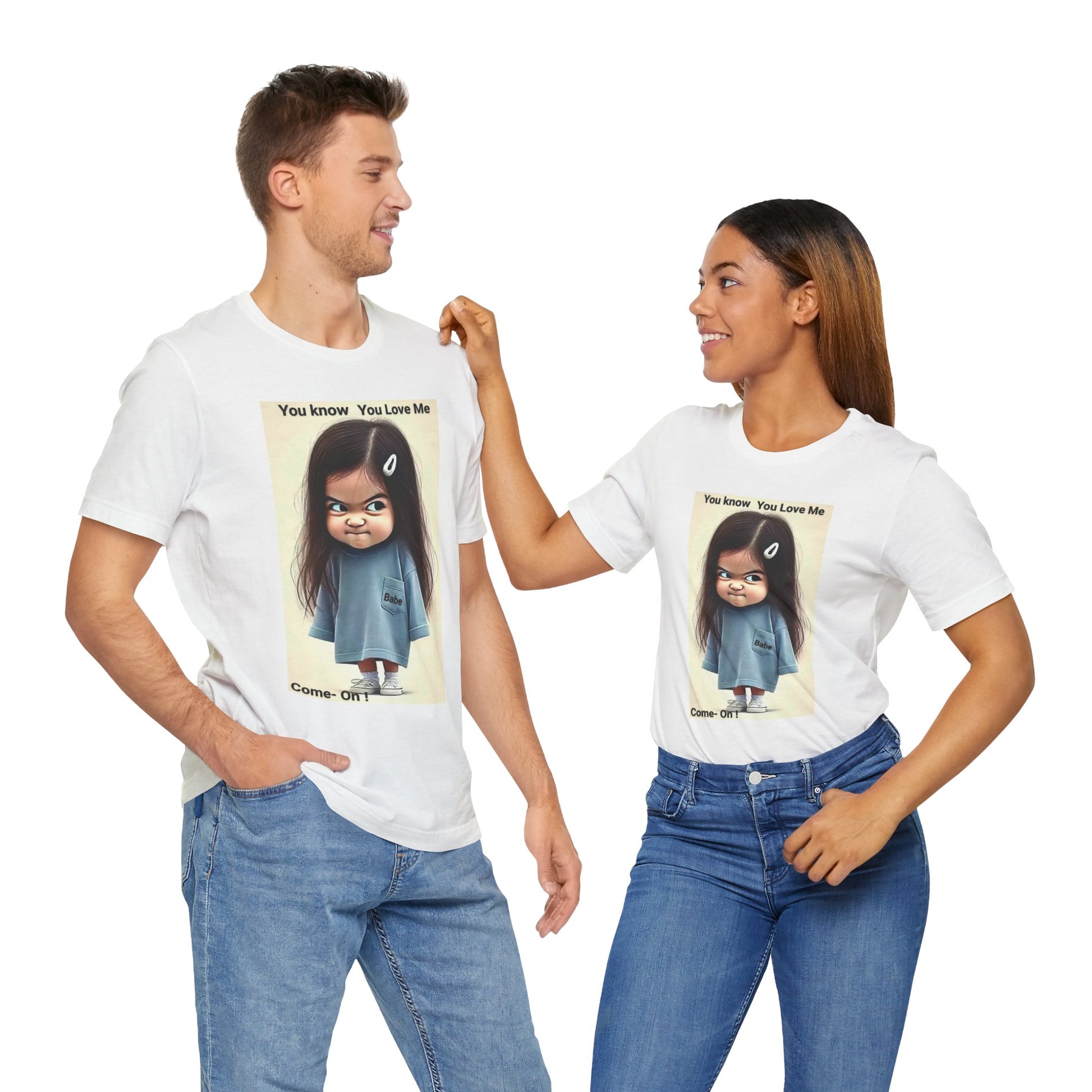 Playful Graphic Tee - You Know You Love Me, Funny Casual Shirt, Gift for Friends, Birthday Gift, Quirky Style Shirt - M/S TMC India
