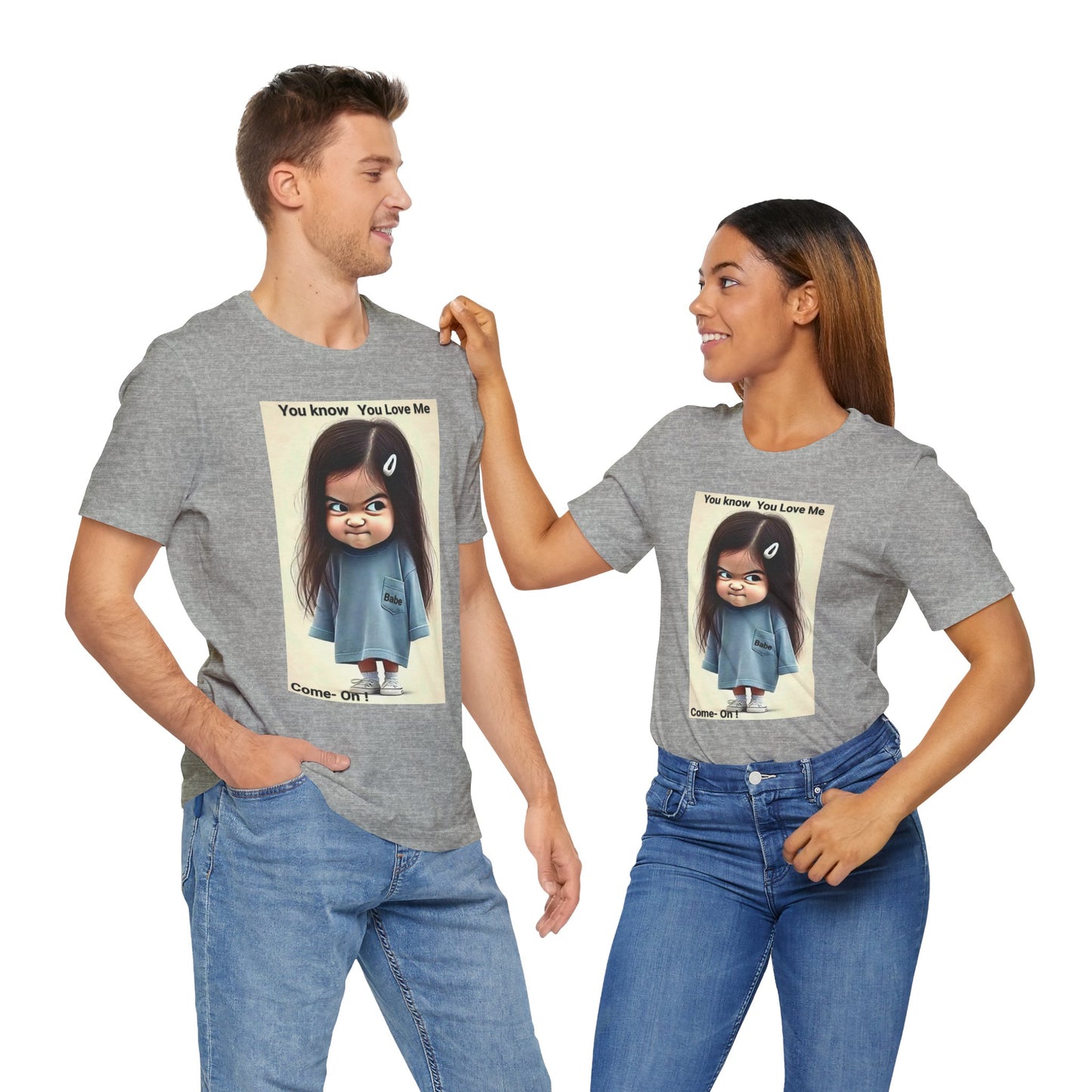 Playful Graphic Tee - You Know You Love Me, Funny Casual Shirt, Gift for Friends, Birthday Gift, Quirky Style Shirt - M/S TMC India