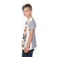 Cute Cat Kids Sports Jersey – Playful Animal Lover Athletic Shirt - M/S TMC India