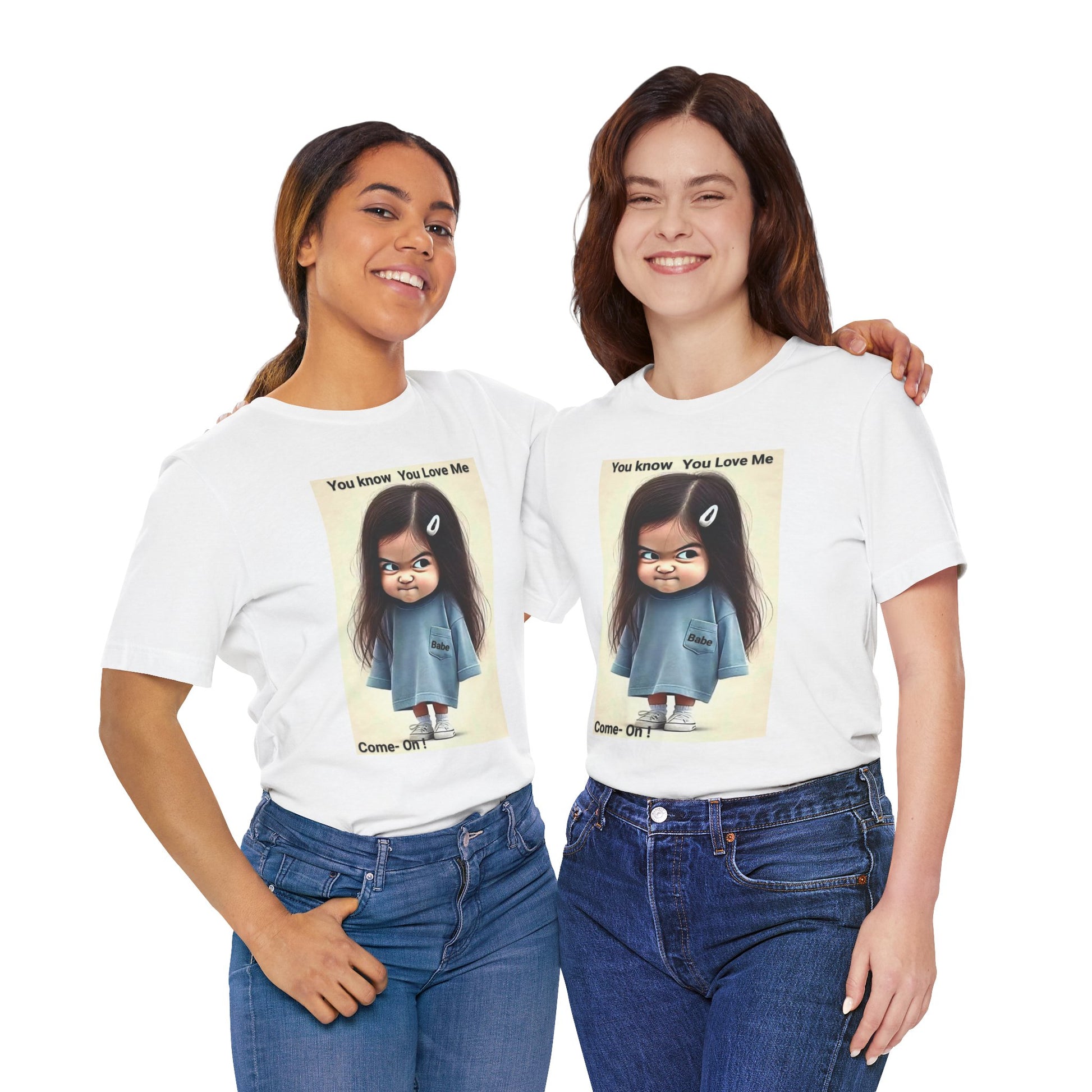 Playful Graphic Tee - You Know You Love Me, Funny Casual Shirt, Gift for Friends, Birthday Gift, Quirky Style Shirt - M/S TMC India