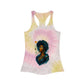 Bohemian Tie Dye Racerback Tank Top, Summer Beachwear, Women’s Casual Top, Eco-Friendly Fashion, Festival Attire, Yoga Tank Printify