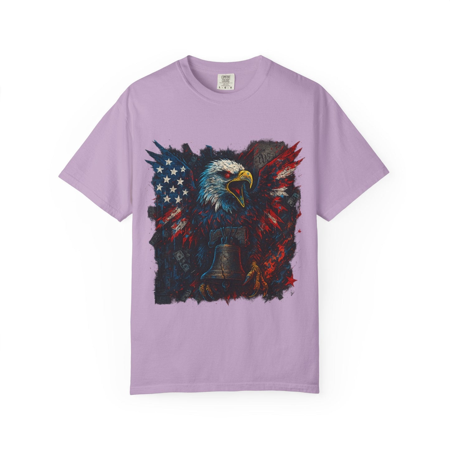 Patriotic Eagle T-Shirt | Unisex Garment-Dyed Tee for Independence Day, Memorial Day, Veteran Gifts, Casual Wear, USA Pride Printify