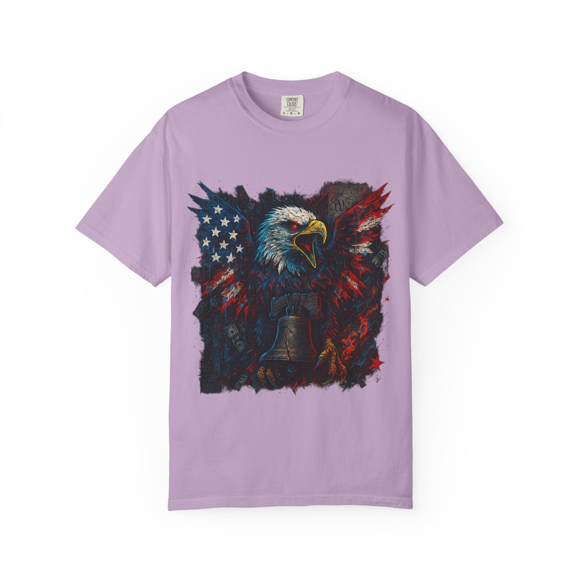 Patriotic Eagle T-Shirt | Unisex Garment-Dyed Tee for Independence Day, Memorial Day, Veteran Gifts, Casual Wear, USA Pride Printify