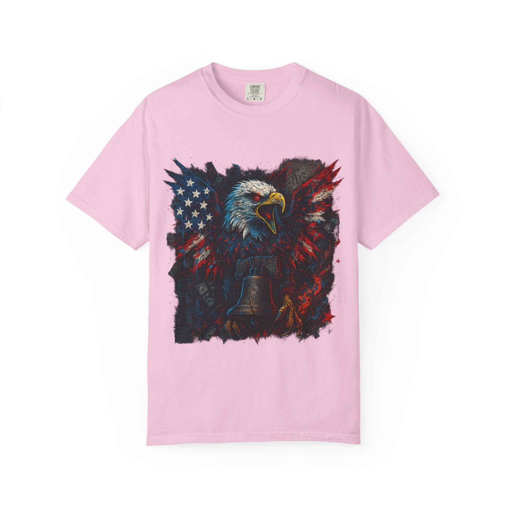Patriotic Eagle T-Shirt | Unisex Garment-Dyed Tee for Independence Day, Memorial Day, Veteran Gifts, Casual Wear, USA Pride Printify