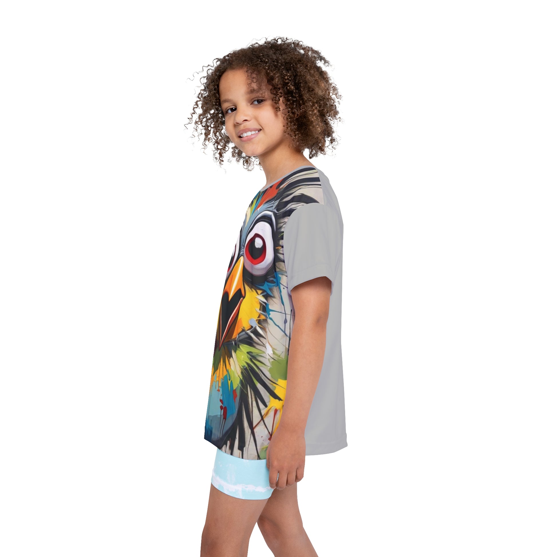 Kids Sports Jersey - Colorful Graffiti Design, Youth Athletic Tee, Birthday Gift, Sports Team Apparel, Playtime Outfit - M/S TMC India