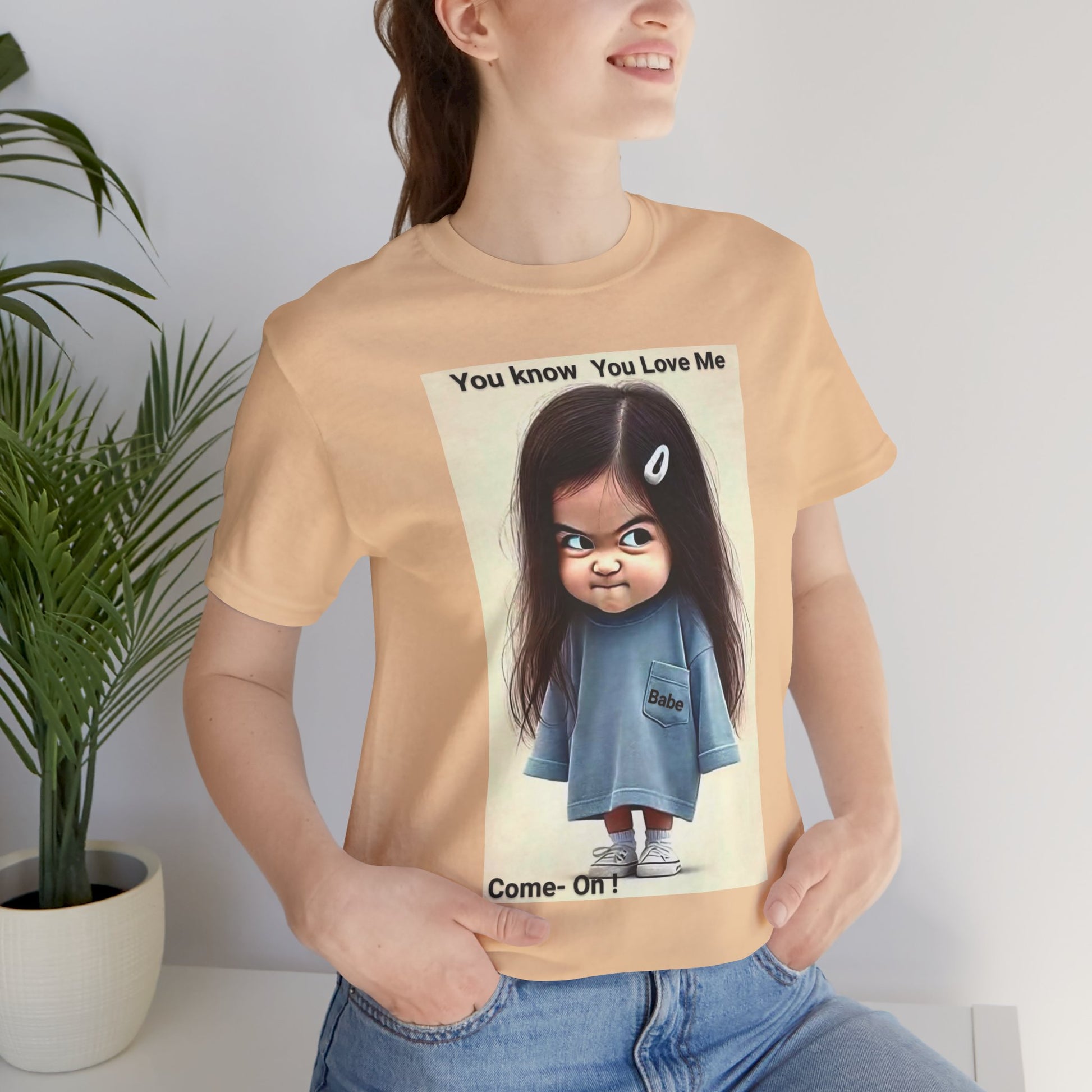 Playful Graphic Tee - You Know You Love Me, Funny Casual Shirt, Gift for Friends, Birthday Gift, Quirky Style Shirt - M/S TMC India