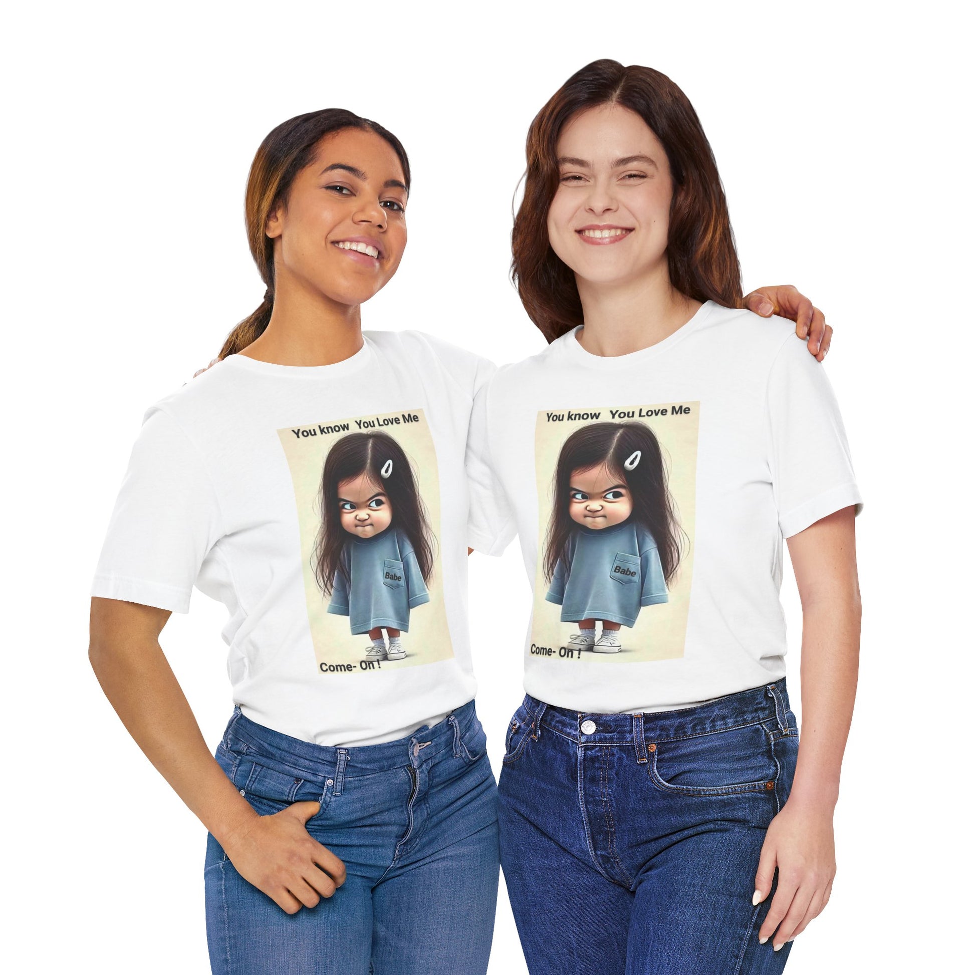 Playful Graphic Tee - You Know You Love Me, Funny Casual Shirt, Gift for Friends, Birthday Gift, Quirky Style Shirt - M/S TMC India