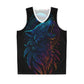 Wolf Howling Basketball Jersey, AOP Sportswear, Unique Athletic Wear, Gift for Wolves Lovers, Cool Hoodie Alternative Printify