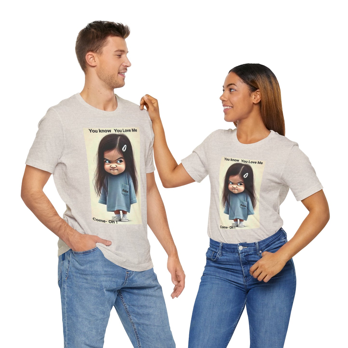 Playful Graphic Tee - You Know You Love Me, Funny Casual Shirt, Gift for Friends, Birthday Gift, Quirky Style Shirt - M/S TMC India