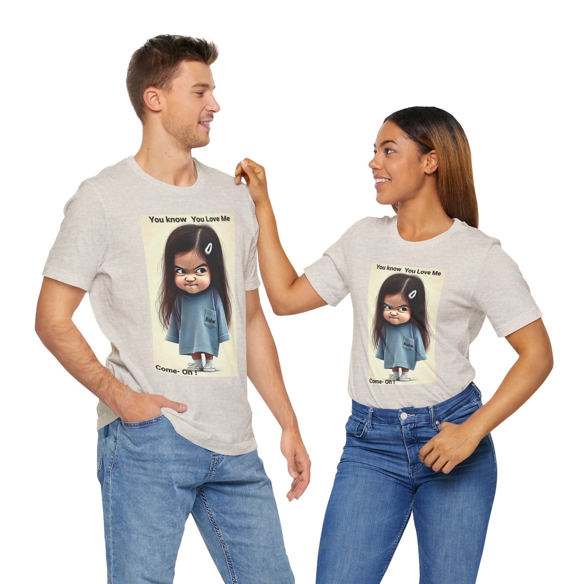 Playful Graphic Tee - You Know You Love Me, Funny Casual Shirt, Gift for Friends, Birthday Gift, Quirky Style Shirt - M/S TMC India