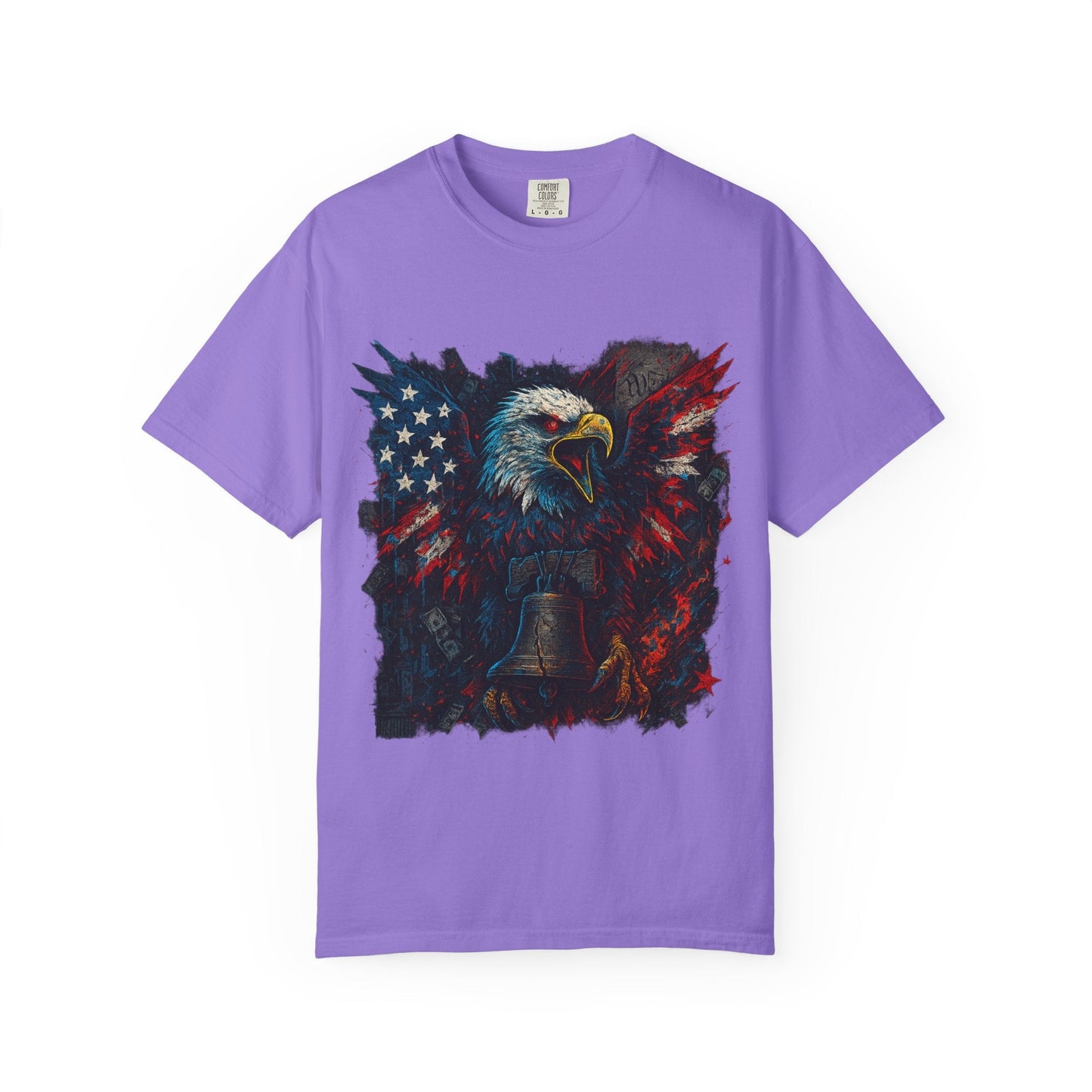 Patriotic Eagle T-Shirt | Unisex Garment-Dyed Tee for Independence Day, Memorial Day, Veteran Gifts, Casual Wear, USA Pride Printify