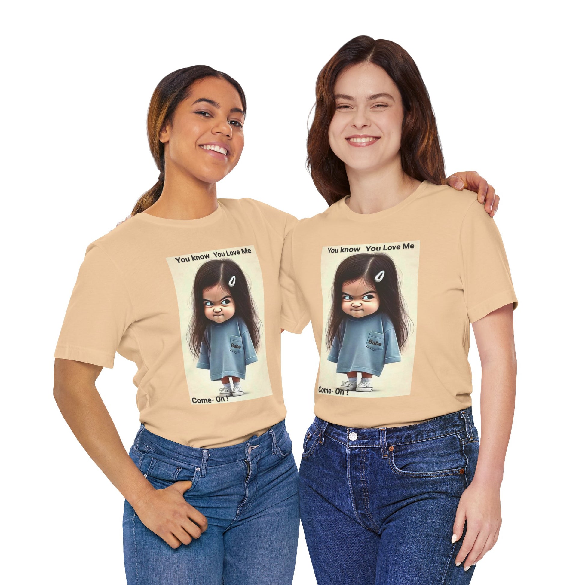 Playful Graphic Tee - You Know You Love Me, Funny Casual Shirt, Gift for Friends, Birthday Gift, Quirky Style Shirt - M/S TMC India