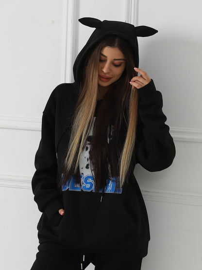 Women's Fashionable Casual Printed Long Sleeved Sweatshirt - M/S TMC India