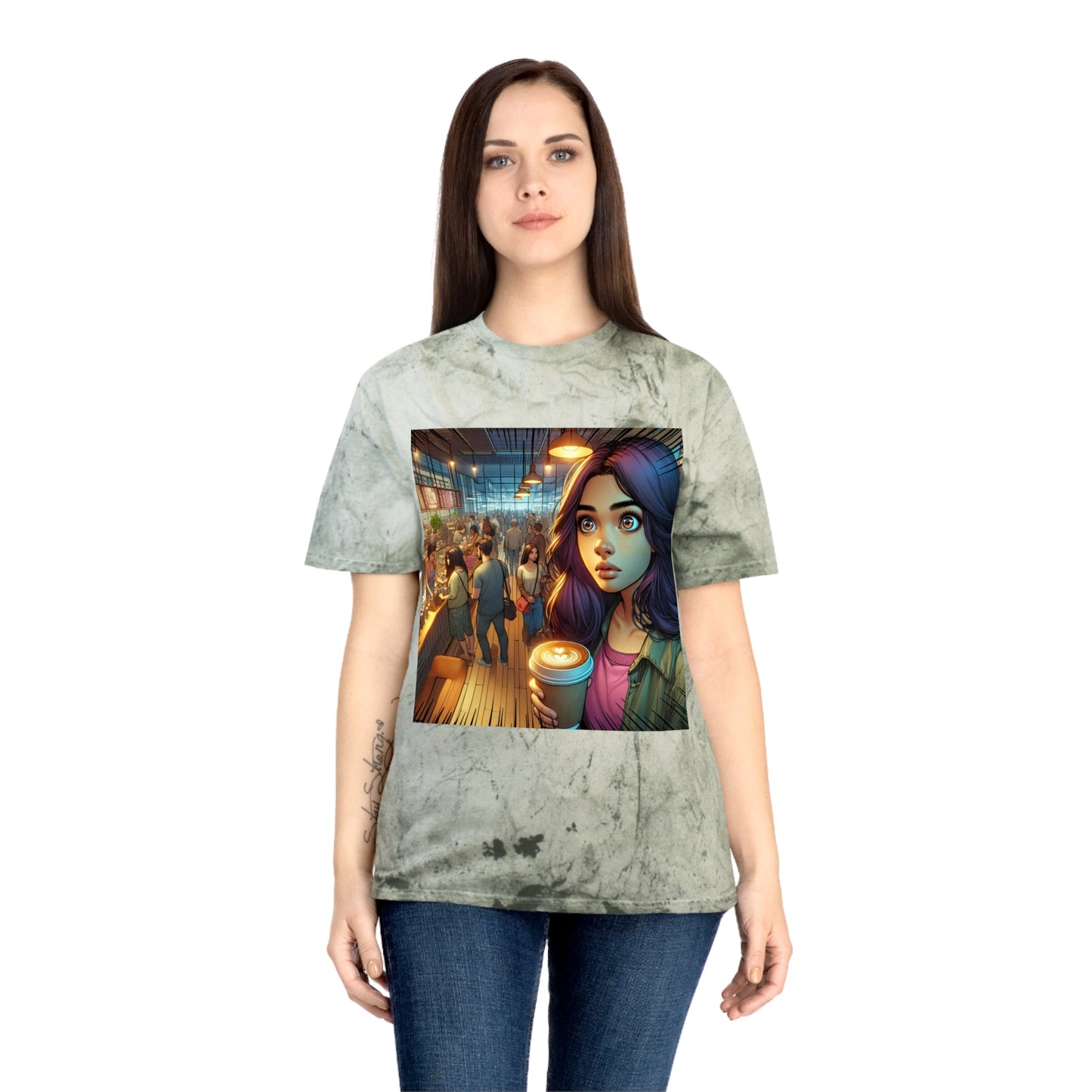 Color Blast T-Shirt - Artistic Coffee Shop Design, Coffee Lovers Gift Printify