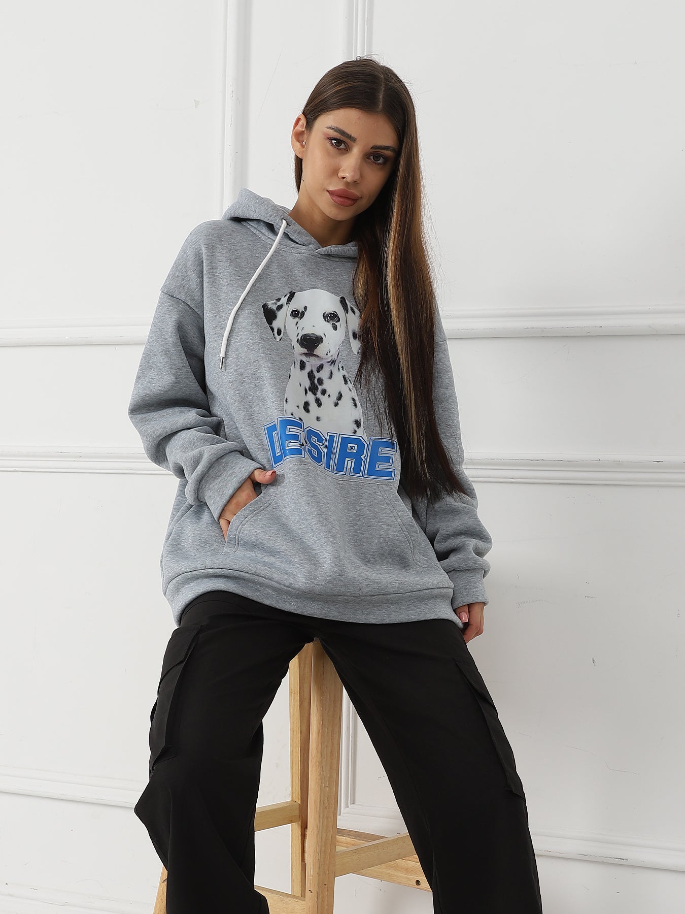 Women's Fashionable Casual Printed Long Sleeved Sweatshirt - M/S TMC India
