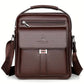 Leather Messenger Crossbody Shoulder Bag For Men Work Business Casual Adjustable Straps With  Metal Zipper CJ