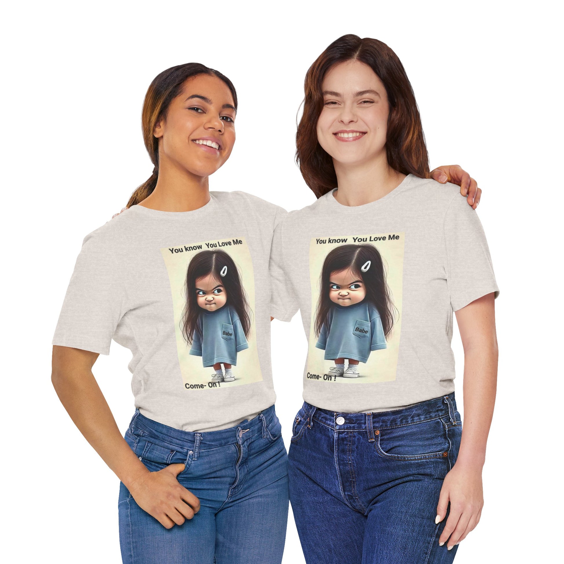Playful Graphic Tee - You Know You Love Me, Funny Casual Shirt, Gift for Friends, Birthday Gift, Quirky Style Shirt - M/S TMC India