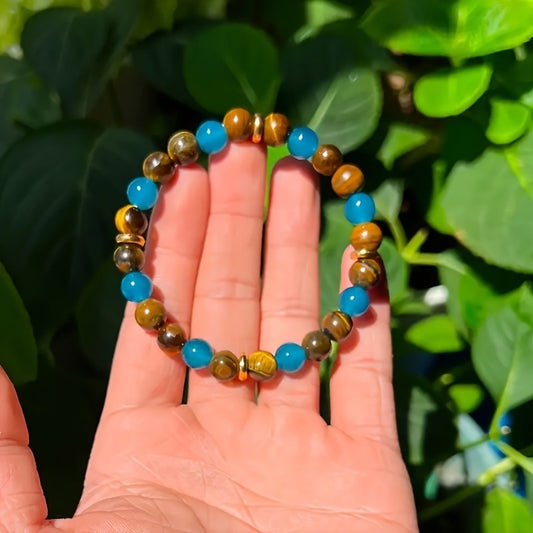 A Wealth-attracting Tiger's Eye Stone Bracelet - The Natural Beads Symbolize Wealth And Bring Abundance And Prosperity. It Is A Crystal Bracelet Jewelry Gift That Brings Peace And Good Luck - M/S TMC India