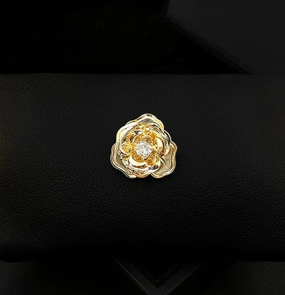 Retro Camellia Zircon Needle - M/S TMC India