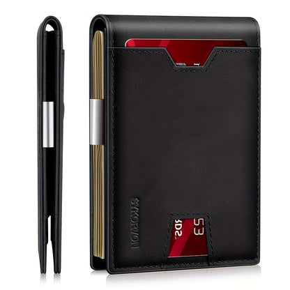 Genuine Leather Bifold Wallet Men, RFID Shielding Wallet Front Pocket Wallet, Suitable For Son And Daughter To Send Daddy's Wallet - M/S TMC India