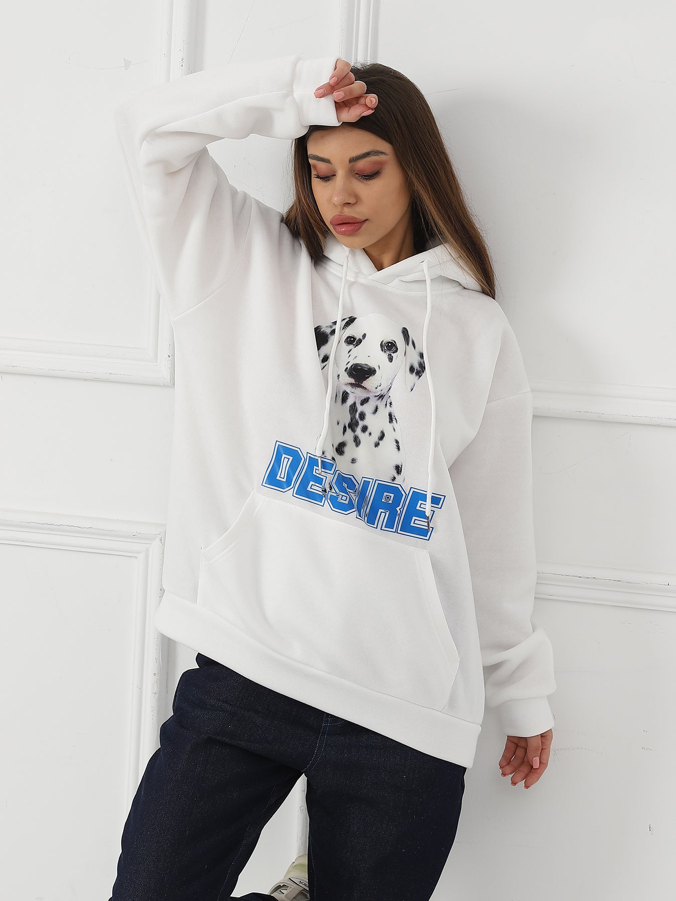 Women's Fashionable Casual Printed Long Sleeved Sweatshirt - M/S TMC India